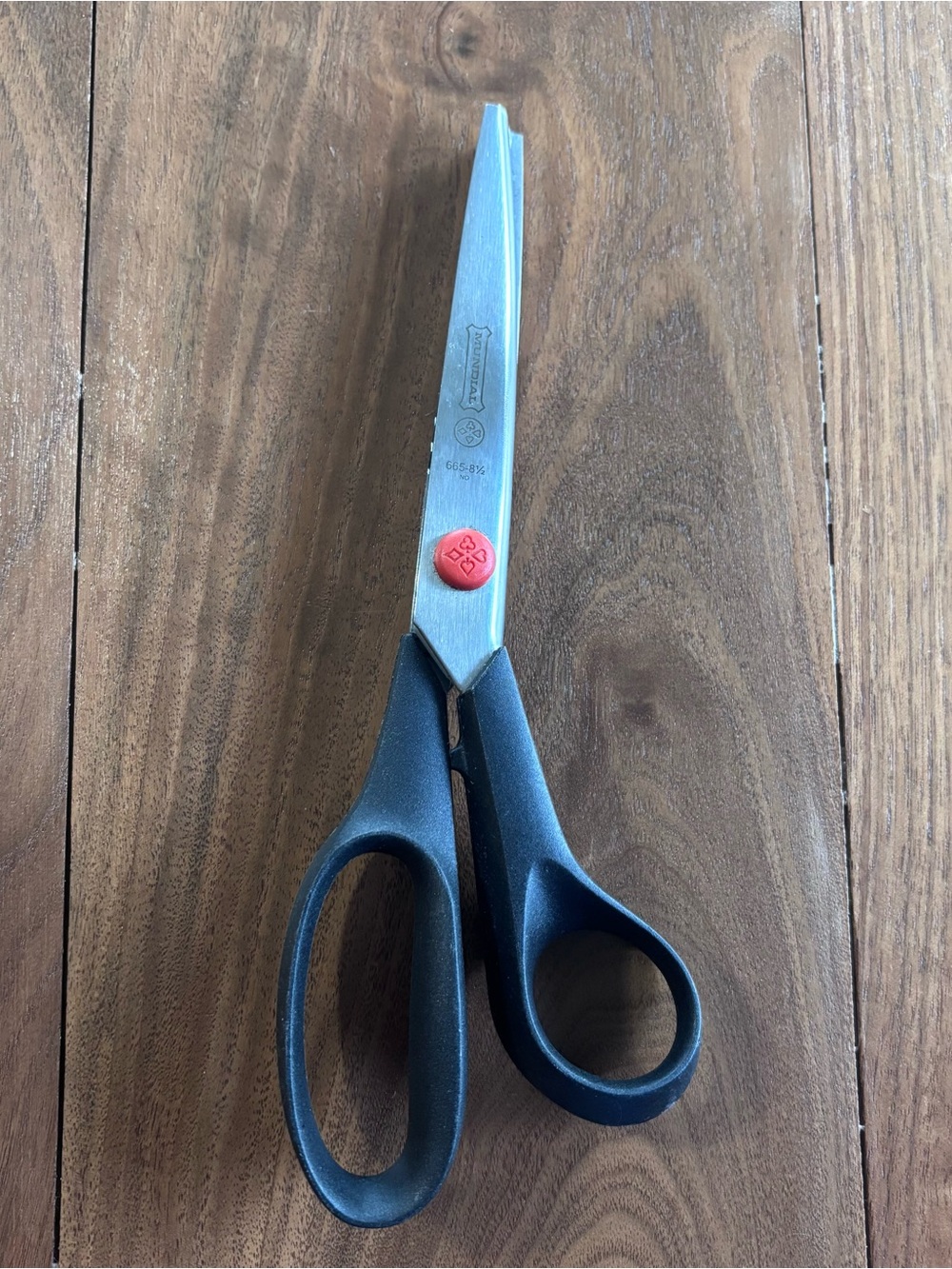 MUNDIAL Pinking Shears Scissors Zig Zag Sewing Quilting Fabric Nickel Plated 8½"